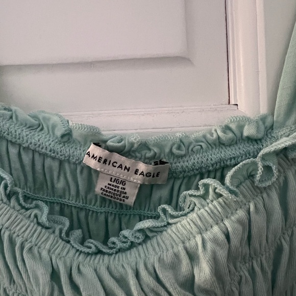 Mint Green Smocked Women's Top - Picture 2 of 2